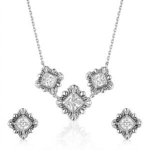 NEW MONTANA SILVERSMITHS women's square dance jewelry set in silver